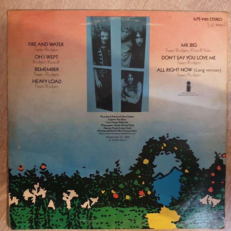 Free  Fire And Water - Vinyl LP Record - Opened  - Fair/Good Quality (F/G) (Vinyl Specials)