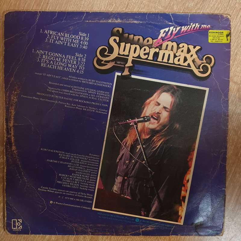 Supermax - Fly With Me -  Vinyl LP Record - Opened  - Fair/Good Quality (F/G)