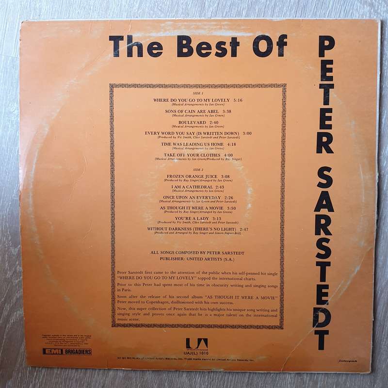 The Best Of Peter Sarsted  Vinyl LP Record - Opened  - Very-Good- Quality (VG-)