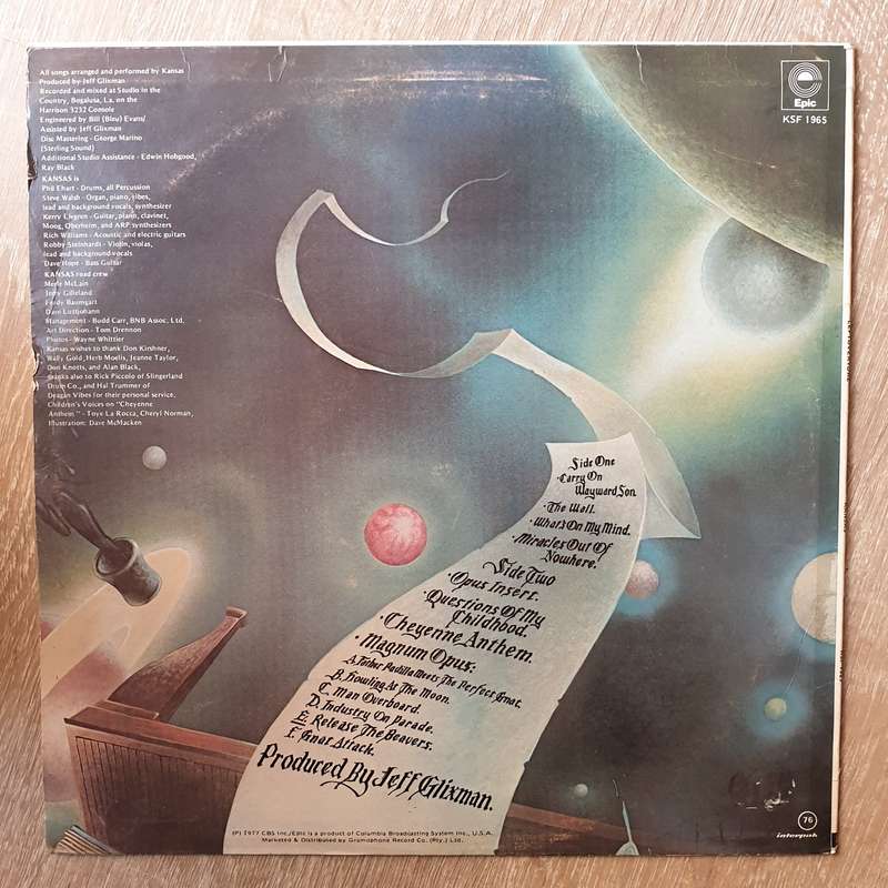 Kansas  Leftoverture - Vinyl LP Record - Very-Good+ Quality (VG+)