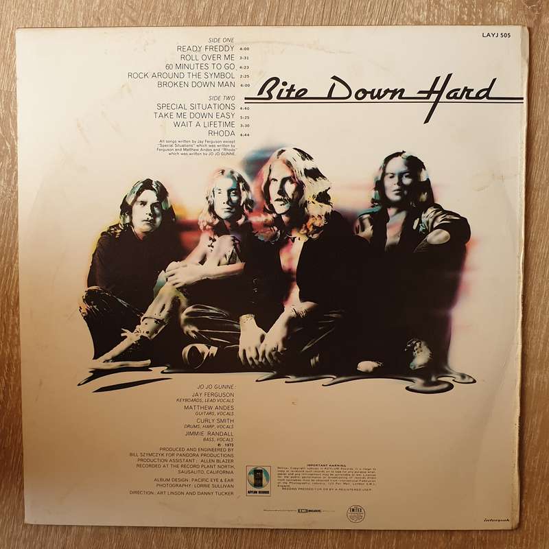 Jo Jo Gunne  Bite Down Hard - Vinyl LP Record - Very-Good+ Quality (VG+)