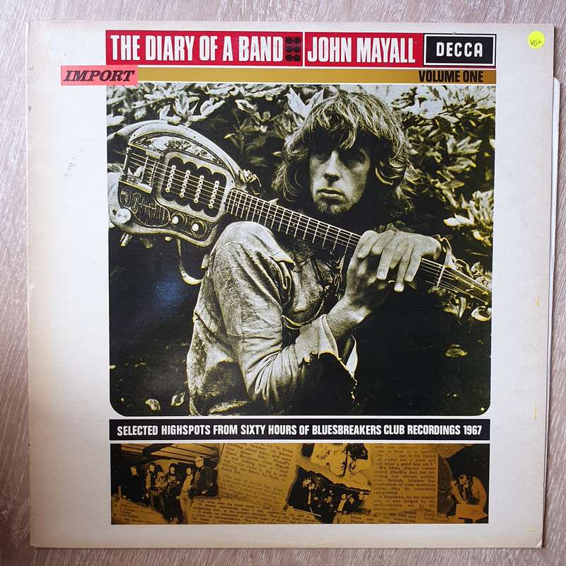 John Mayall  The Diary Of A Band (Volume One) (UK) -  Vinyl LP Record - Very-Good+ Quality ...