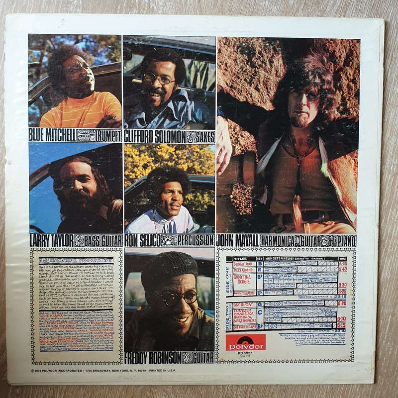 John Mayall  Jazz Blues Fusion (US) - Vinyl LP Record - Very-Good+ Quality (VG+)