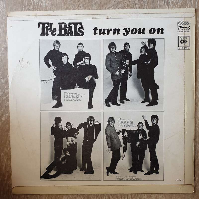 The Bats  The Bats Turn You On - (Rare SA Album) -  Vinyl LP Record - Very-Good+ Quality (VG+)