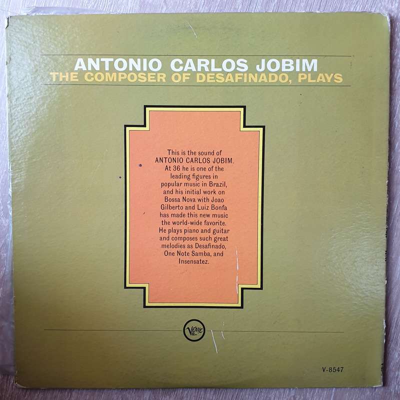 Antonio Carlos Jobim  The Composer Of Desafinado, Plays - Vinyl LP Record - Opened  - Very-...