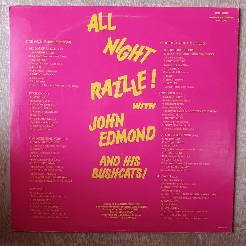 John Edmond And His Bushcats  All Night Razzle - Vinyl LP Record - Opened  - Very-Good+ Qua...