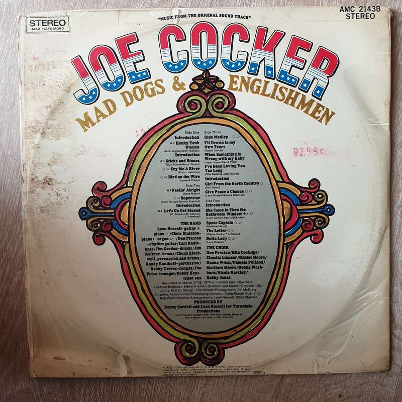 Joe Cocker  Mad Dogs & Englishmen  Vinyl LP Record - Opened  - Very-Good  Quality (VG)
