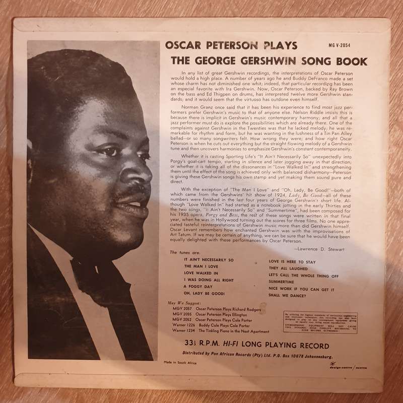 The Oscar Peterson Trio  Oscar Peterson Plays The George Gershwin Song Book  Vinyl LP Re...