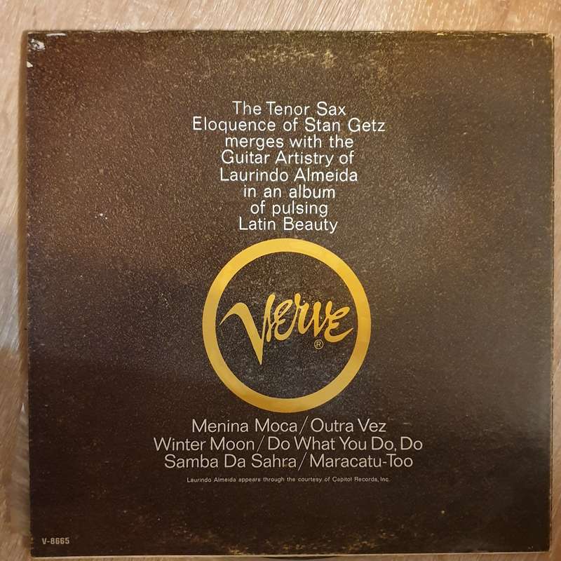 Stan Getz With Laurindo Almeida  Vinyl LP Record - Very-Good+ Quality (VG+)