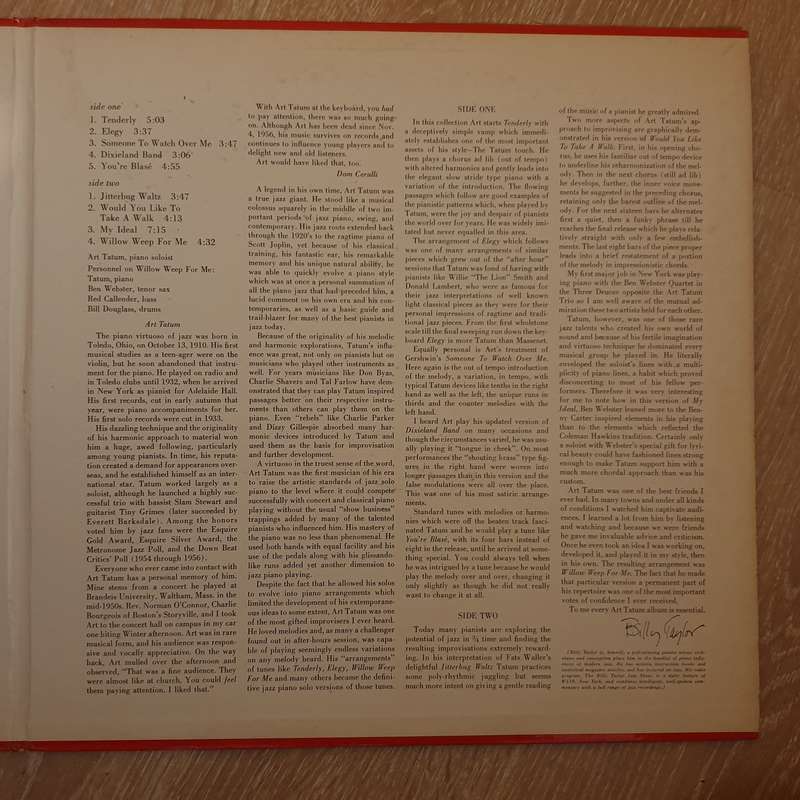 Art Tatum  The Essential Art Tatum - Vinyl LP Record - Opened  - Very-Good- Quality (VG-)