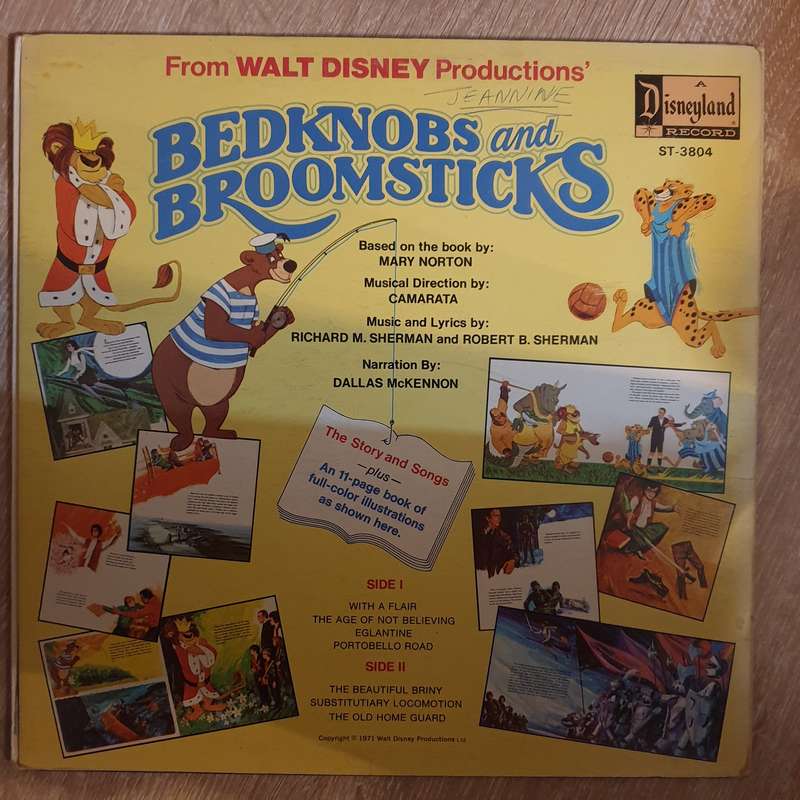 Walt Disney Productions' - Bedknobs And Broomsticks (with booklet inner) - Vinyl LP Record - Open...