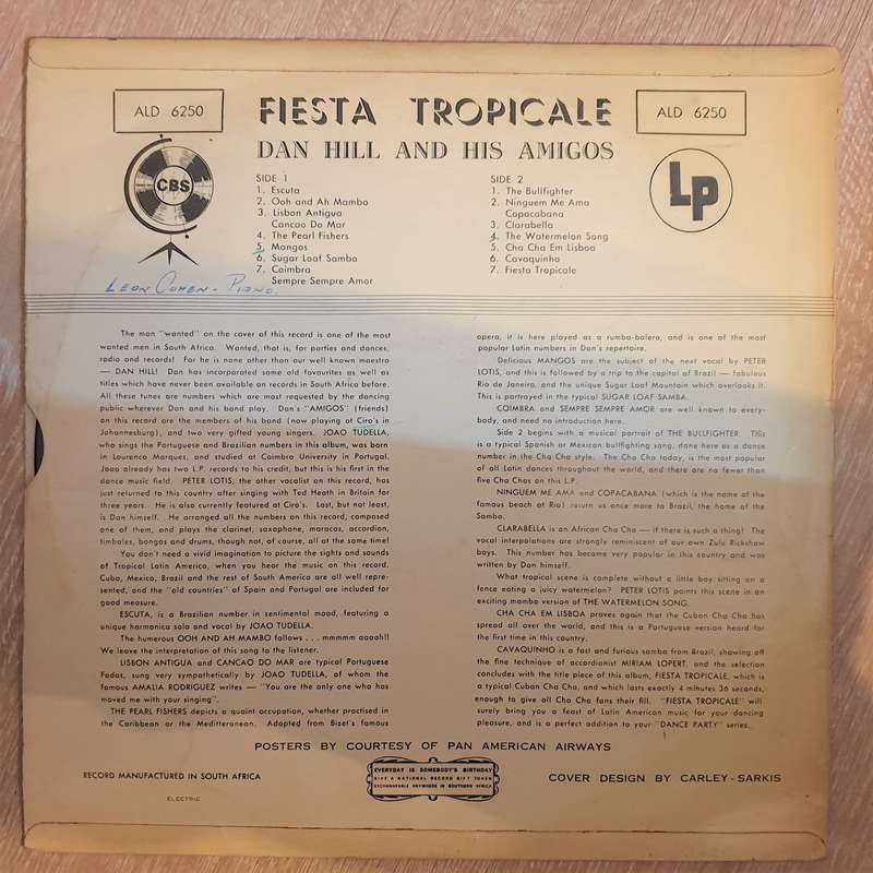 Dan Hill and his Amigos  Fiesta Tropicale - Vinyl LP Record - Opened  - Very-Good  Quality ...