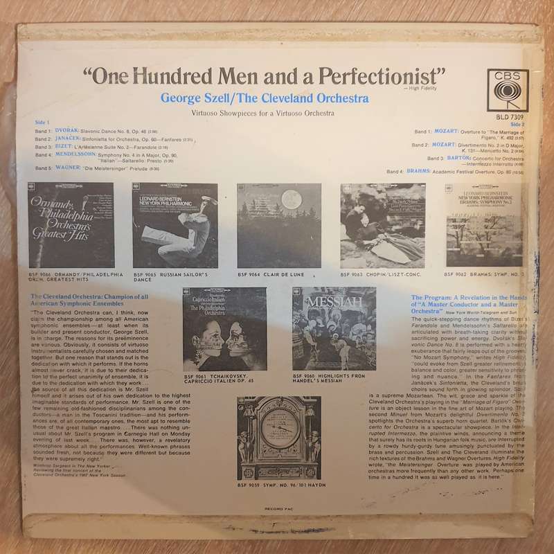 100 Men And A Perfectionist - Szell  Vinyl LP Record - Very-Good+ Quality (VG+)