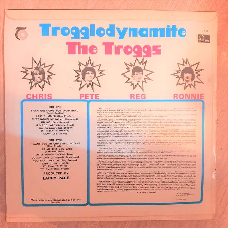 The Troggs  Trogglodynamites - Vinyl LP Record - Good+ Quality (G+)