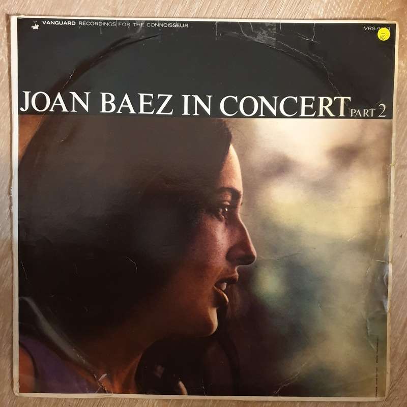 Joan Baez In Concert Part 2  Vinyl LP Record - Opened  - Very-Good- Quality (VG-)
