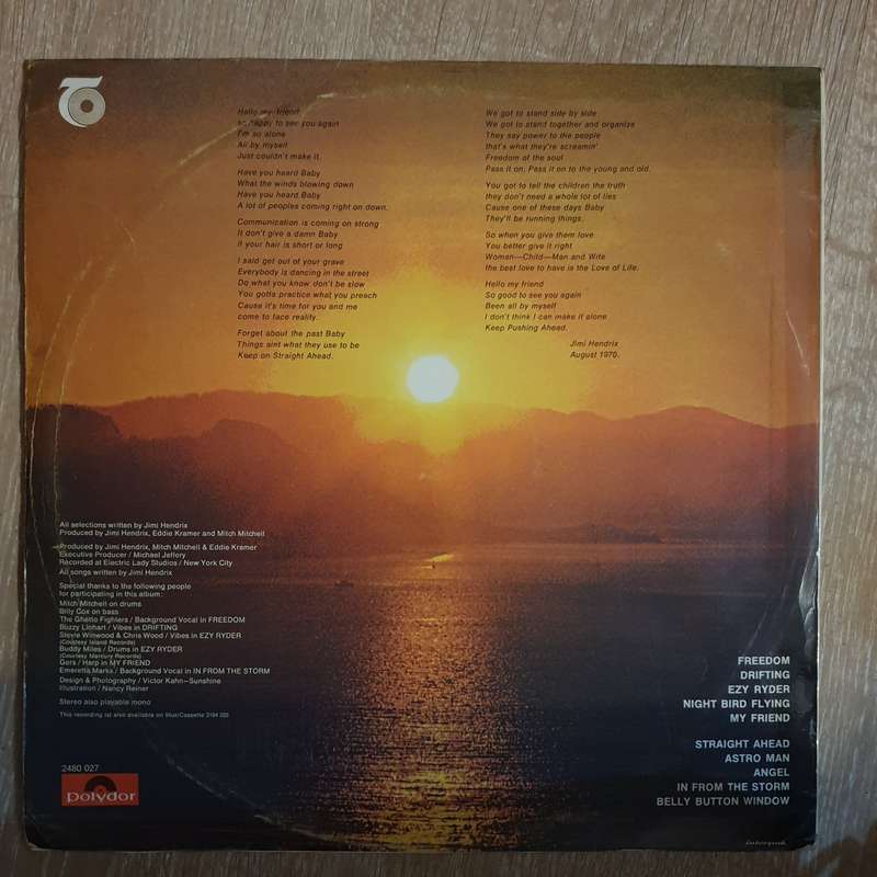 Jimi Hendrix  The Cry Of Love - Vinyl LP Record - Opened  - Very-Good+ Quality (VG+)