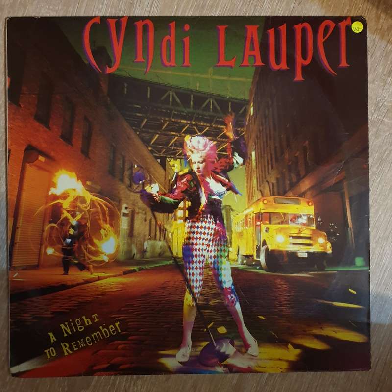Cyndi Lauper  A Night To Remember - Vinyl LP Record - Opened  - Very-Good  Quality (VG)