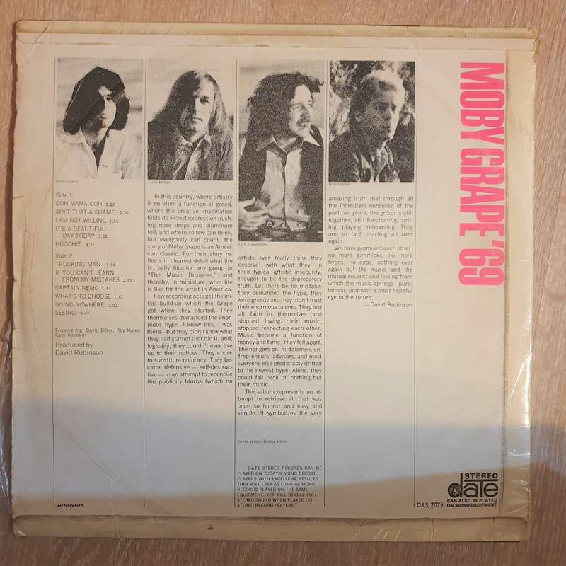 Moby Grape  Moby Grape '69 - Vinyl LP Record - Opened  - Very-Good  Quality (VG)
