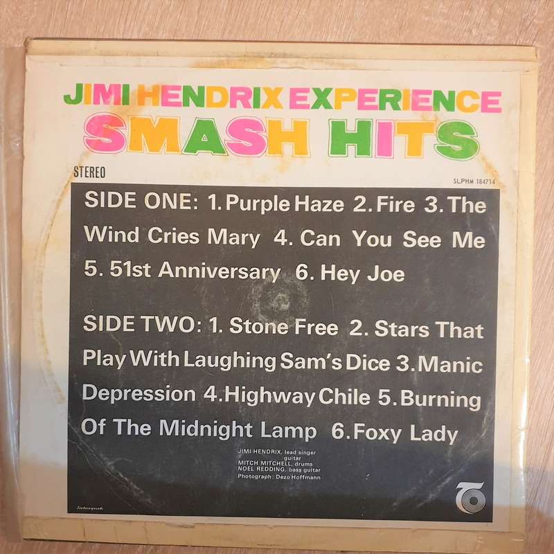 Jimi Hendrix Experience  Smash Hits - Vinyl LP Record - Opened  - Very-Good  Quality (VG)