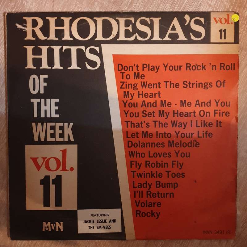 Rhodesia's Hits Of The Week Vol 11 - Feauturing Jackie Leslie and The EM Vees - Vinyl LP Record -...