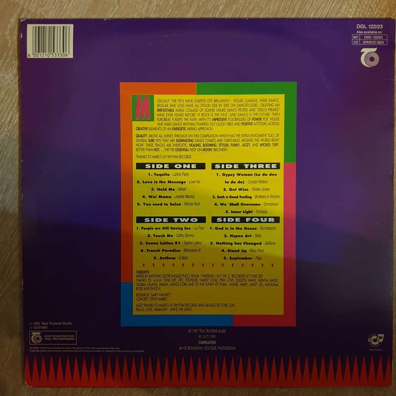 Eurobeat Volume 9 - Original Artists - Double Vinyl LP Record - Very-Good+ Quality (VG+)