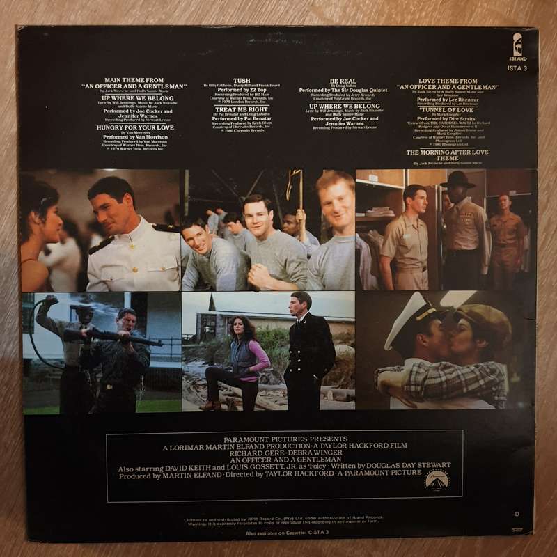 An Officer and a Gentleman - Original Soundtrack - Vinyl LP Record - Very-Good+ Quality (VG+)