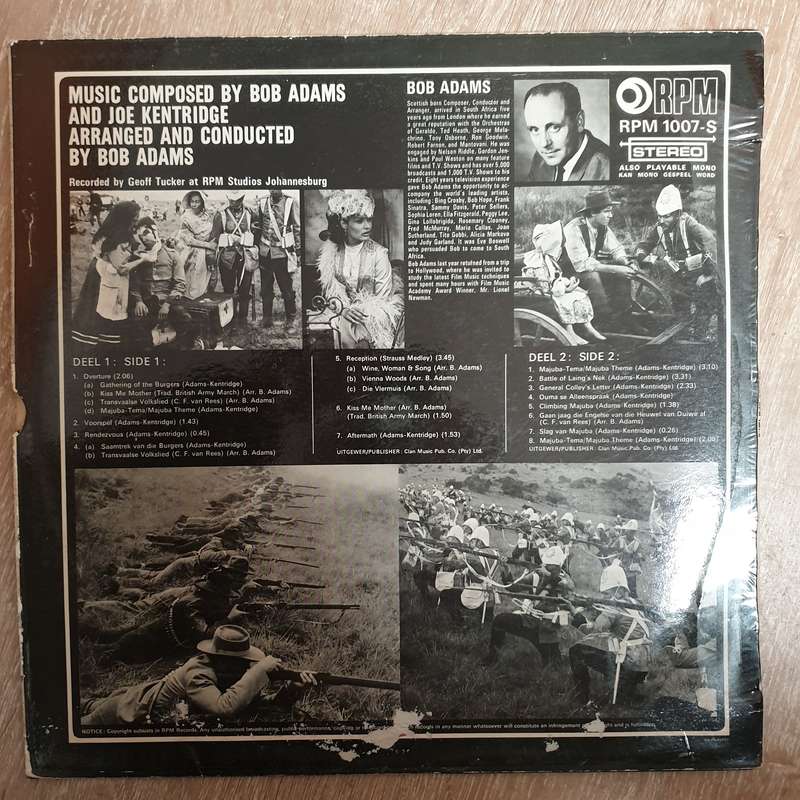 Majuba - Original Soundtrack from South Africas First Roadshow (Very Rare LP)  Bob Adams an...