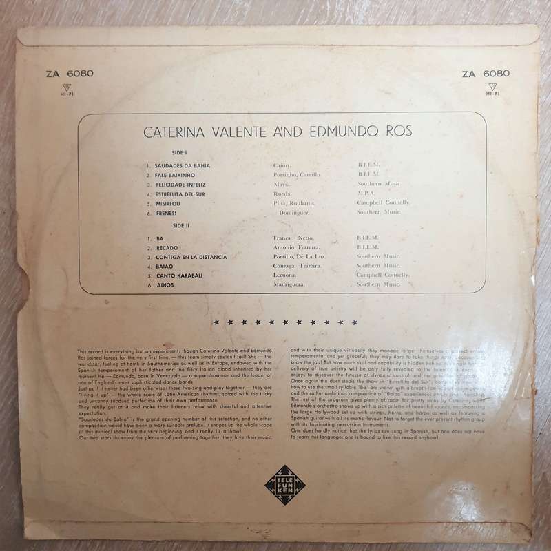 Caterina Valente Und Edmundo Ros  Latein-Amerikanische Rhythmen - Vinyl LP Record - Very-Go...