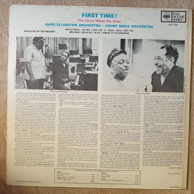 Duke Ellington And Count Basie  First Time! The Count Meets The Duke - Vinyl LP Record - Ve...