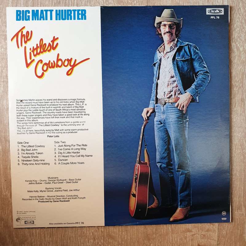 Big Matt Hurter - The Littlest Cowboy - Vinyl LP Record - Very-Good+ Quality (VG+)