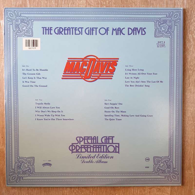 Mac Davis - Greatest Hits - Limited Edition - Special Gift Presentation - Double Vinyl LP Record ...
