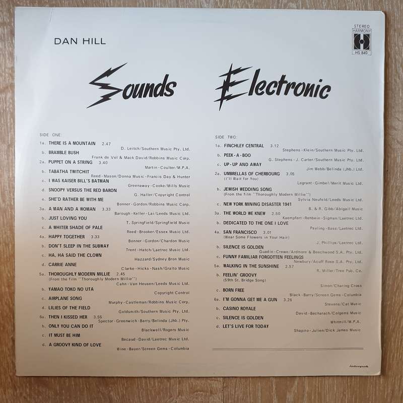 Dan Hill - Sounds Electronic - 40 Great Hits - Perfect For Dancing - Vinyl LP Record - Opened  - ...