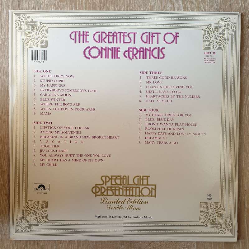 Connie Francis - The Greatest Gift Of..- Limited Edition - Special Gift Presentation - Double Vin...