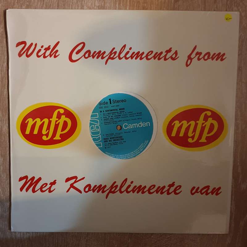 Hugo Montenegro & His Orchestra  In A Sentimental Mood  Vinyl LP Record - Very-Good+ ...