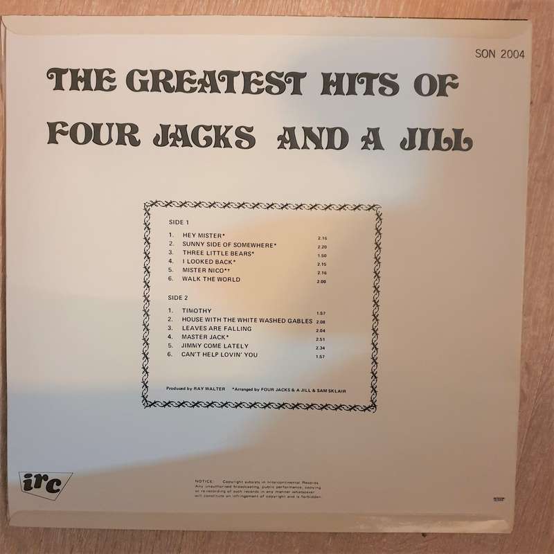 Four Jacks & a Jill - Greatest Hits  Vinyl LP Record - Very-Good+ Quality (VG+)