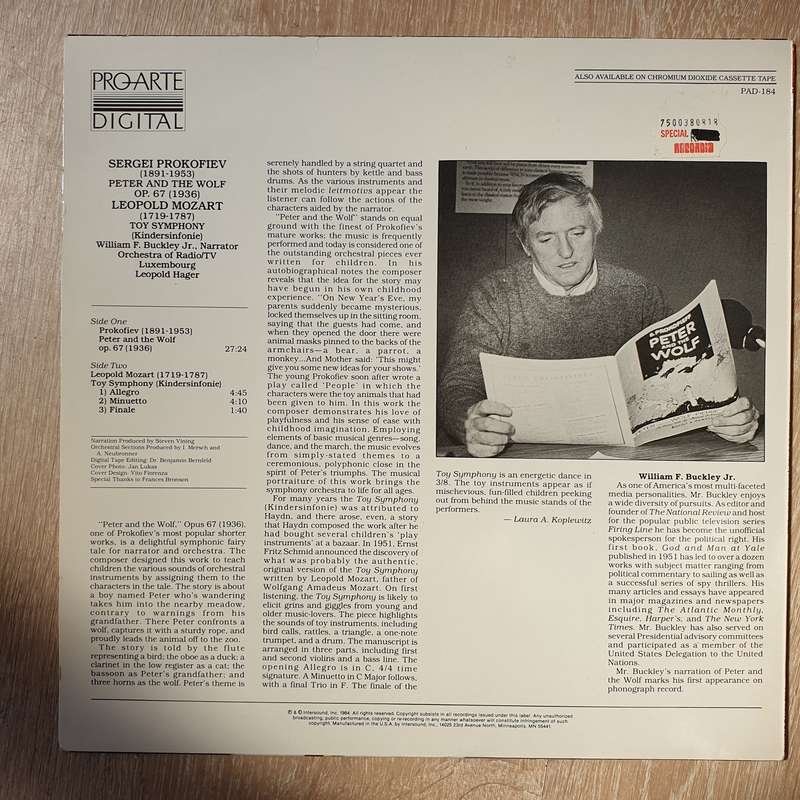 Prokofiev / Mozart - Audiophile DMM - Direct Metal Pressing - Peter And The Wolf / Toy Symphony (...