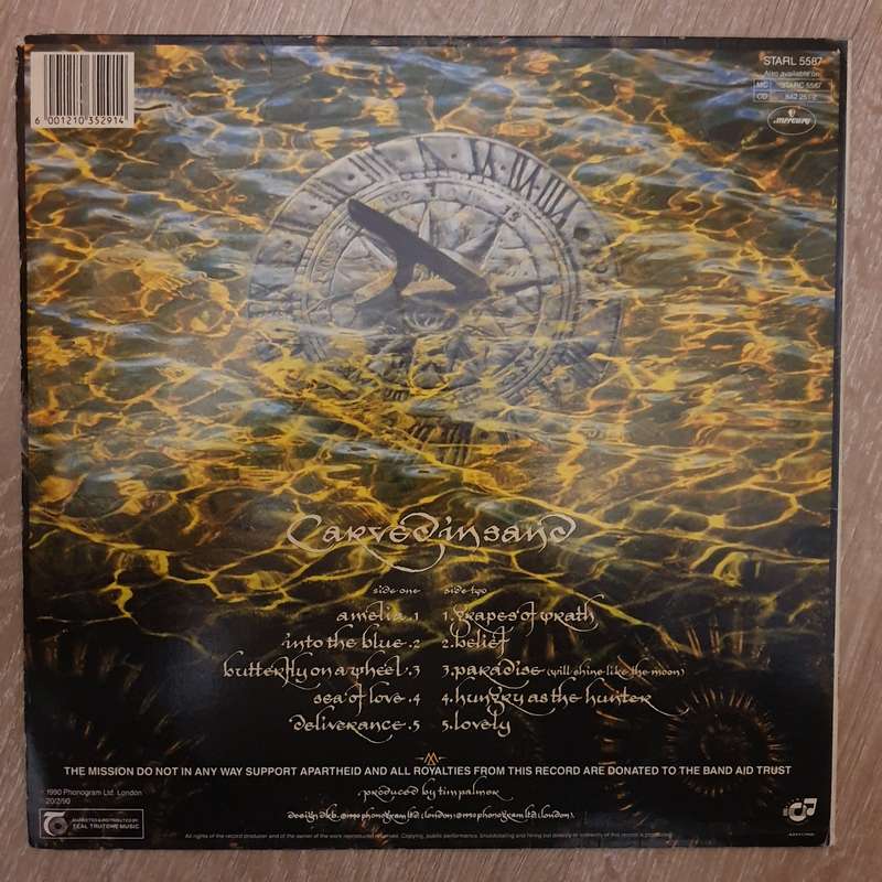 The Mission  Carved In Sand - Vinyl LP Record - Opened  - Very-Good  Quality (VG)