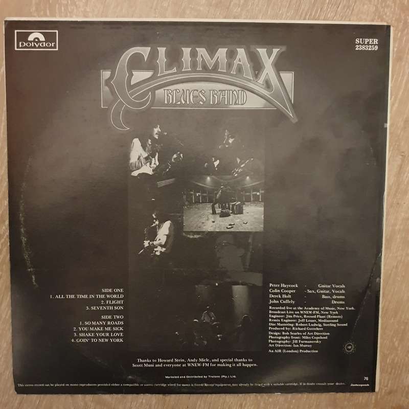 Climax Blues Band  Live - Vinyl LP Record - Very-Good+ Quality (VG+)