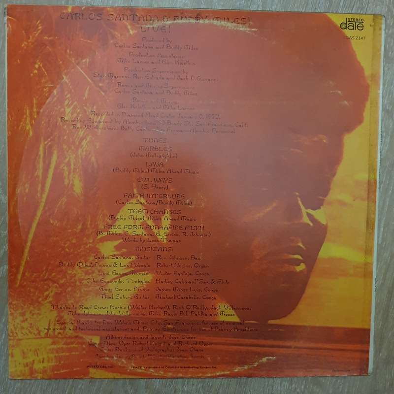 Carlos Santana & Buddy Miles  Carlos Santana & Buddy Miles! Live! - Vinyl LP Record - Very-...