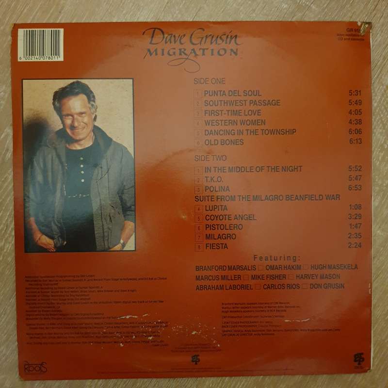 Dave Grusin  Migration - Vinyl LP Record - Very-Good+ Quality (VG+)