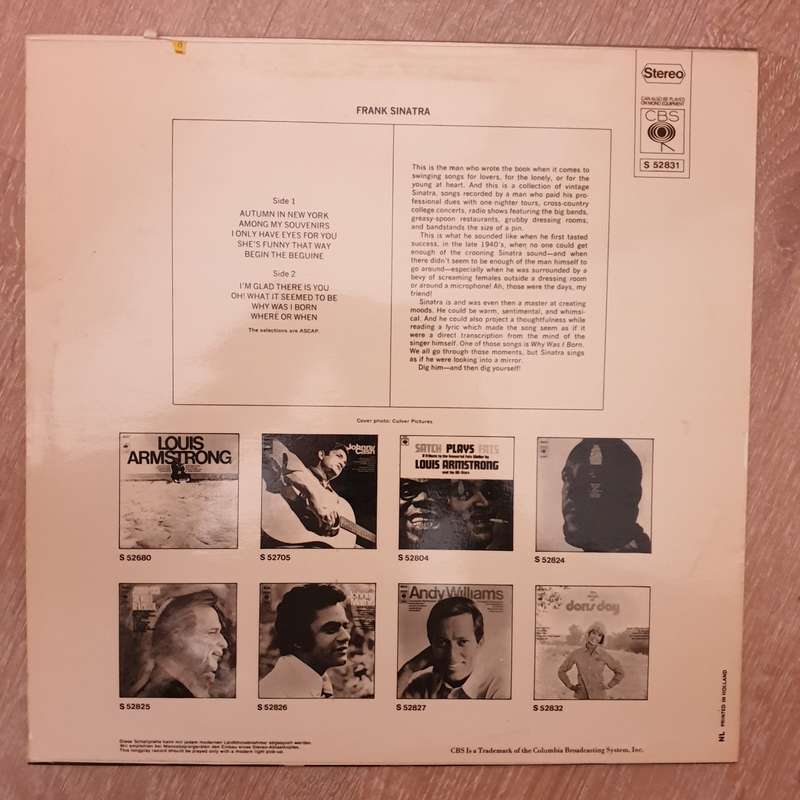 Frank Sinatra  Frank Sinatra - Vinyl LP Record - Opened  - Very-Good- Quality (VG-)