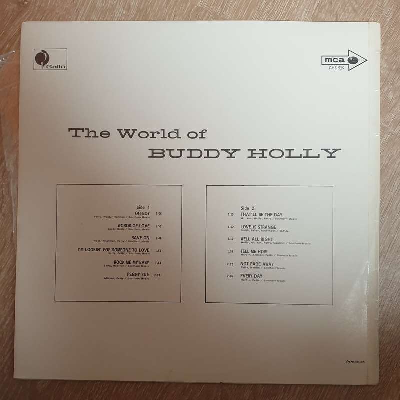 Buddy Holly  - The World of Buddy Holly - Vinyl LP Record - Very-Good+ Quality (VG+)