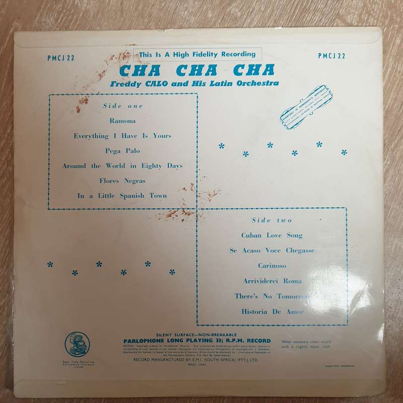 Freddy Calo And His Latin Orchestra  Cha-Cha-Cha - Vinyl LP Record - Good+ Quality (G+)