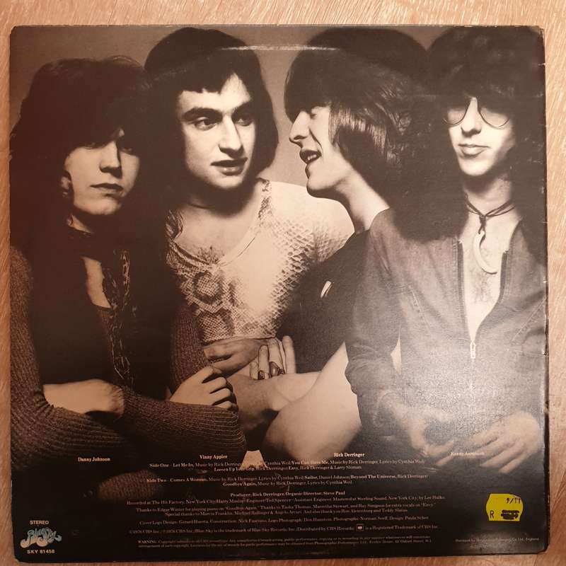 Derringer  Derringer - Vinyl LP Record - Very-Good+ Quality (VG+)