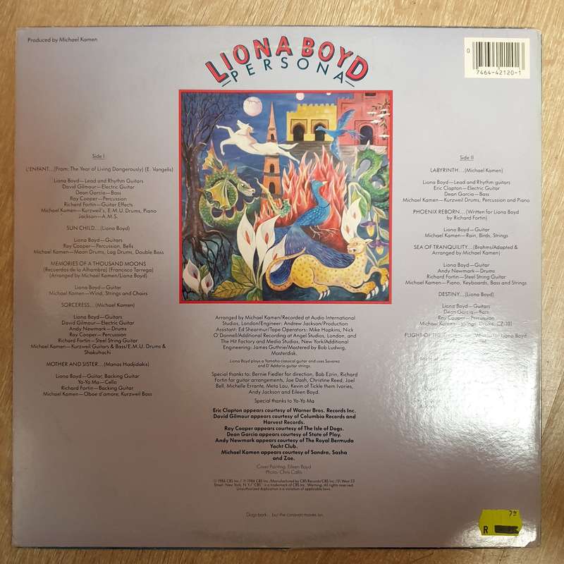 Liona Boyd  Persona - Vinyl LP Record - Very-Good+ Quality (VG+)
