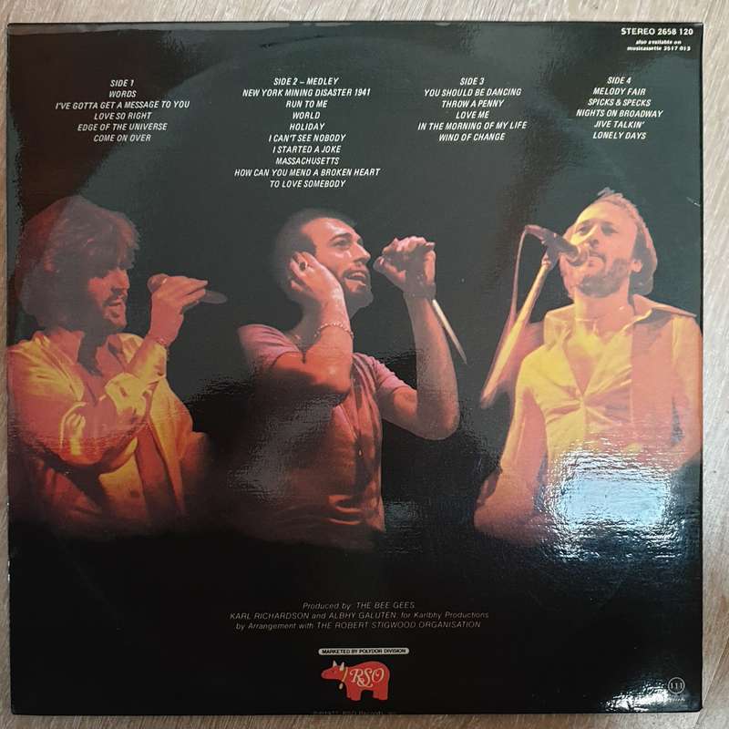 Bee Gees  Here At Last - Live - Double Vinyl LP Record (VG+)