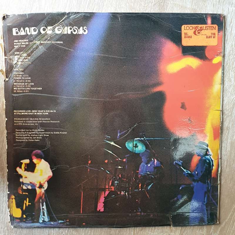 Jimi Hendrix  Band Of Gypsys - Vinyl LP Record - Good Quality (G) (Vinyl Specials)