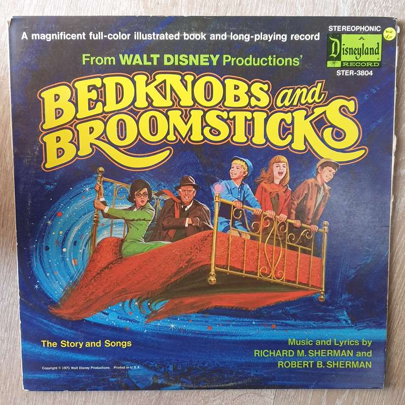 Walt Disney Productions - Bedknobs And Broomsticks (with book) -  Vinyl LP Record - Very-Good+ Qu...