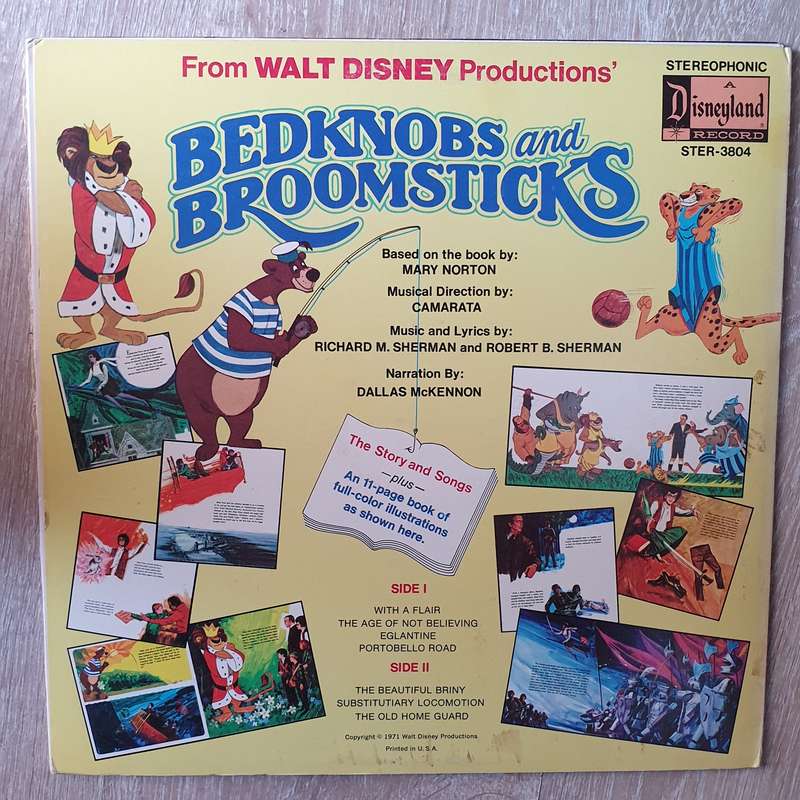 Walt Disney Productions - Bedknobs And Broomsticks (with book) -  Vinyl LP Record - Very-Good+ Qu...