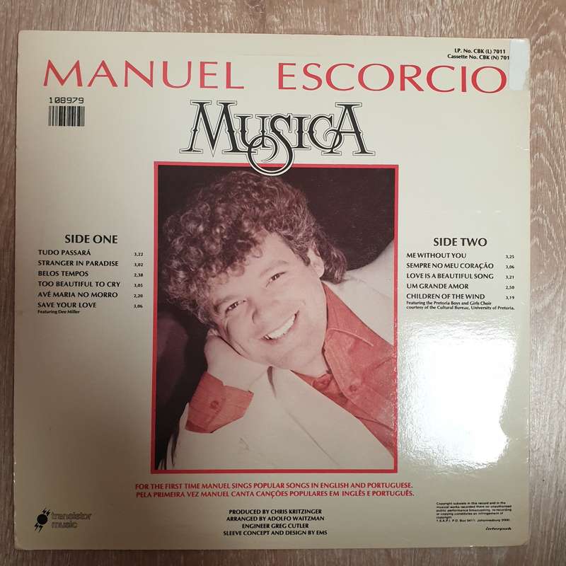Manuel Escorcio - Musica -  Vinyl LP Record - Very-Good+ Quality (VG+)